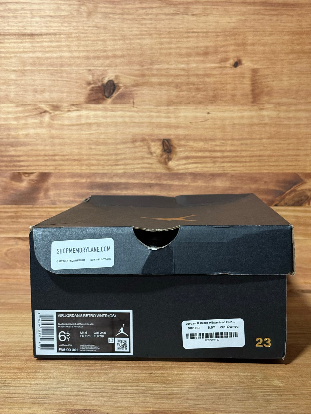 Jordan 8 Retro Winterized Gunsmoke (GS) - Size 6.5Y