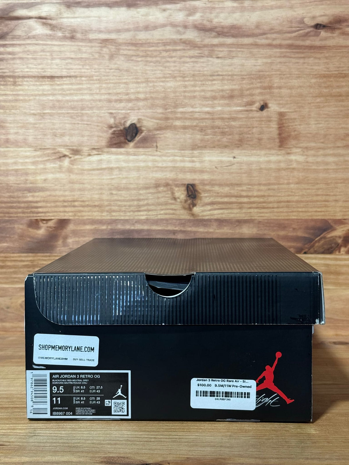 Jordan 3 Retro OG Rare Air - Size 9.5