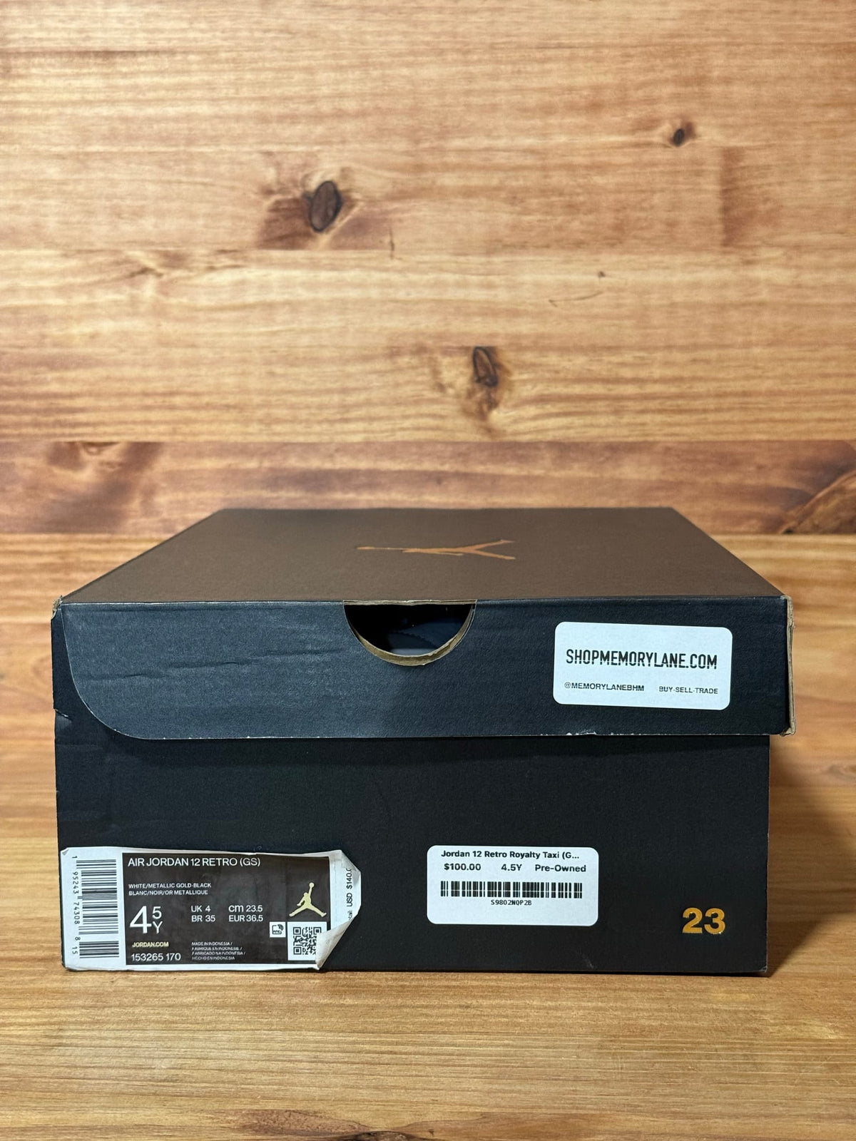Jordan 12 Retro Royalty Taxi (GS) - Size 4.5Y