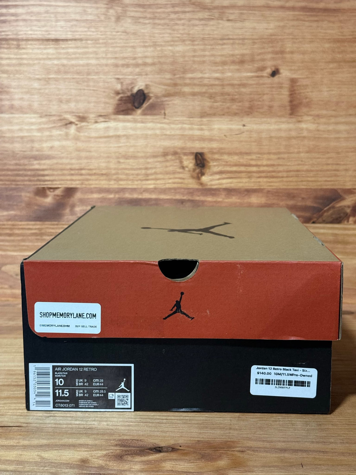 Jordan 12 Retro Black Taxi - Size 10