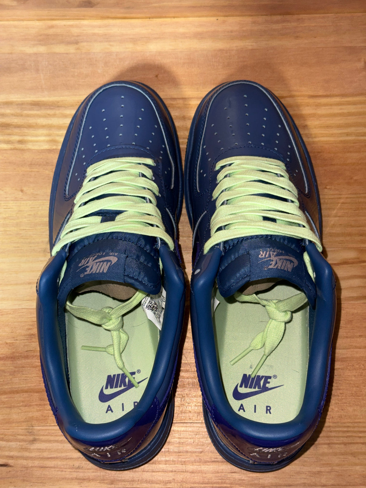 Nike Air Force 1 Low Patent Leather Mystic Navy Grape Ice