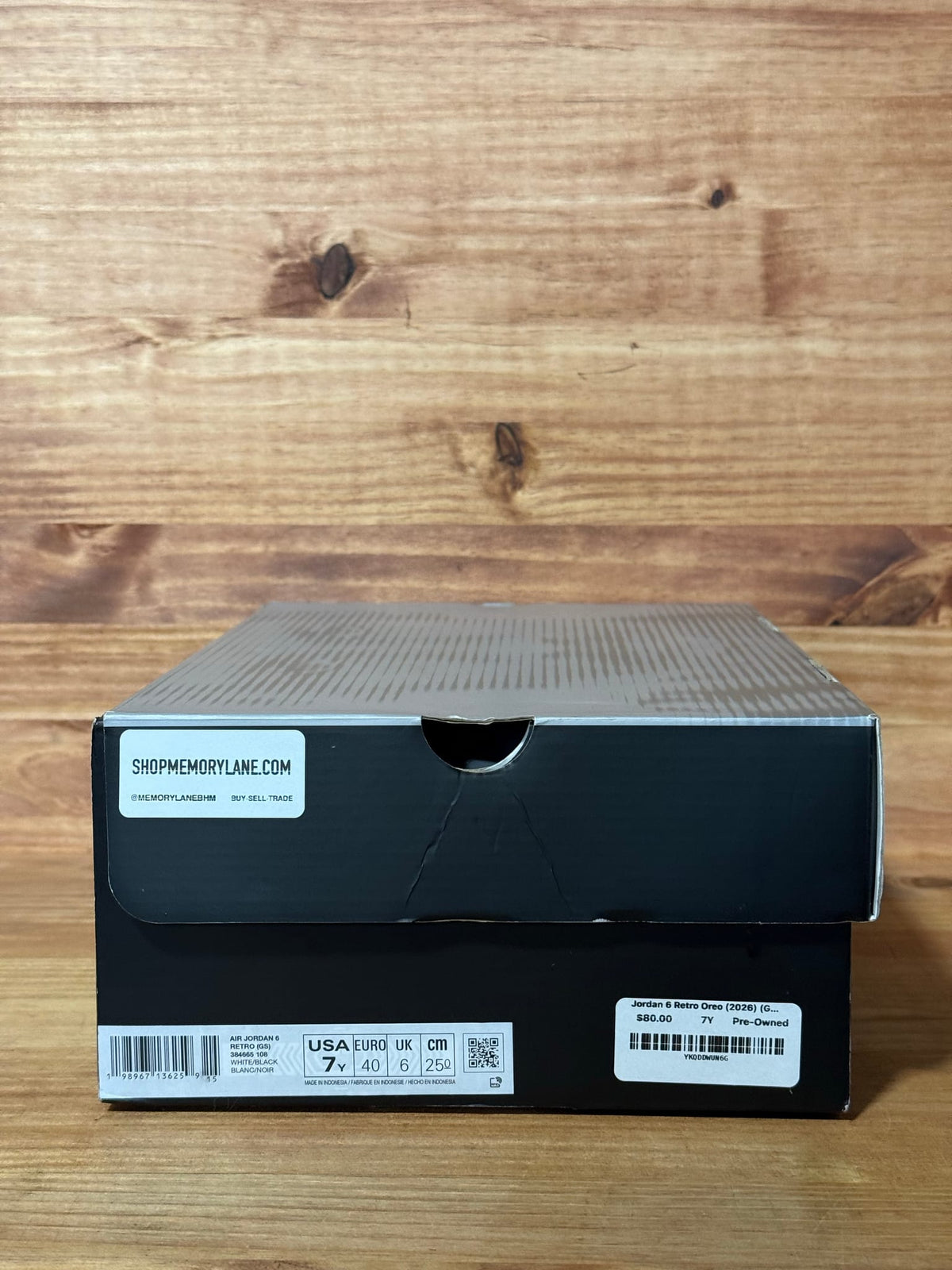 Jordan 6 Retro Oreo (2026) (GS) - Size 7Y