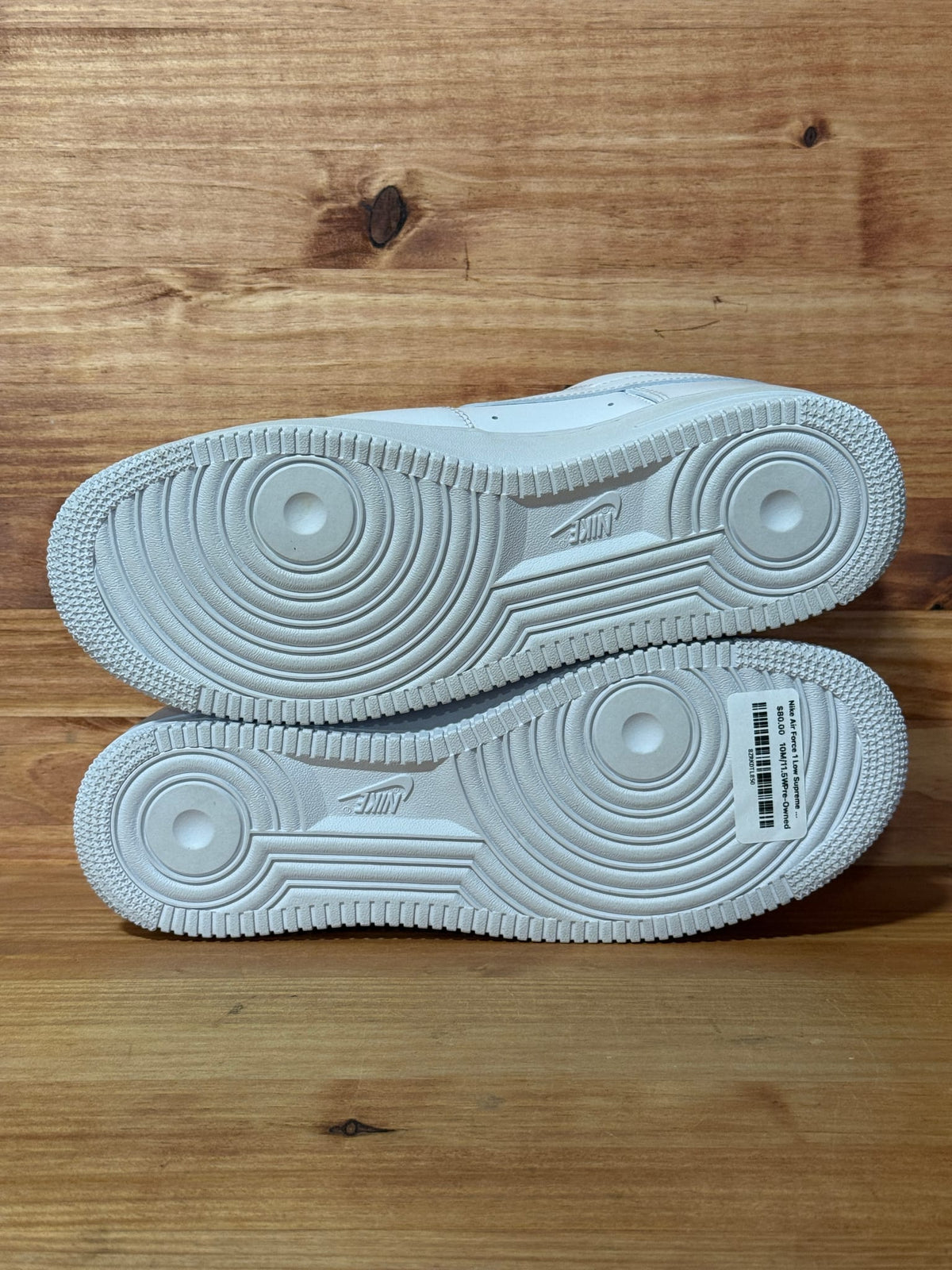 Nike Air Force 1 Low Supreme White - Size 10