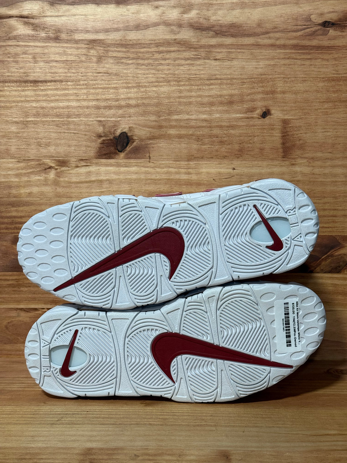 Nike Air More Uptempo White Varsity Red Outline