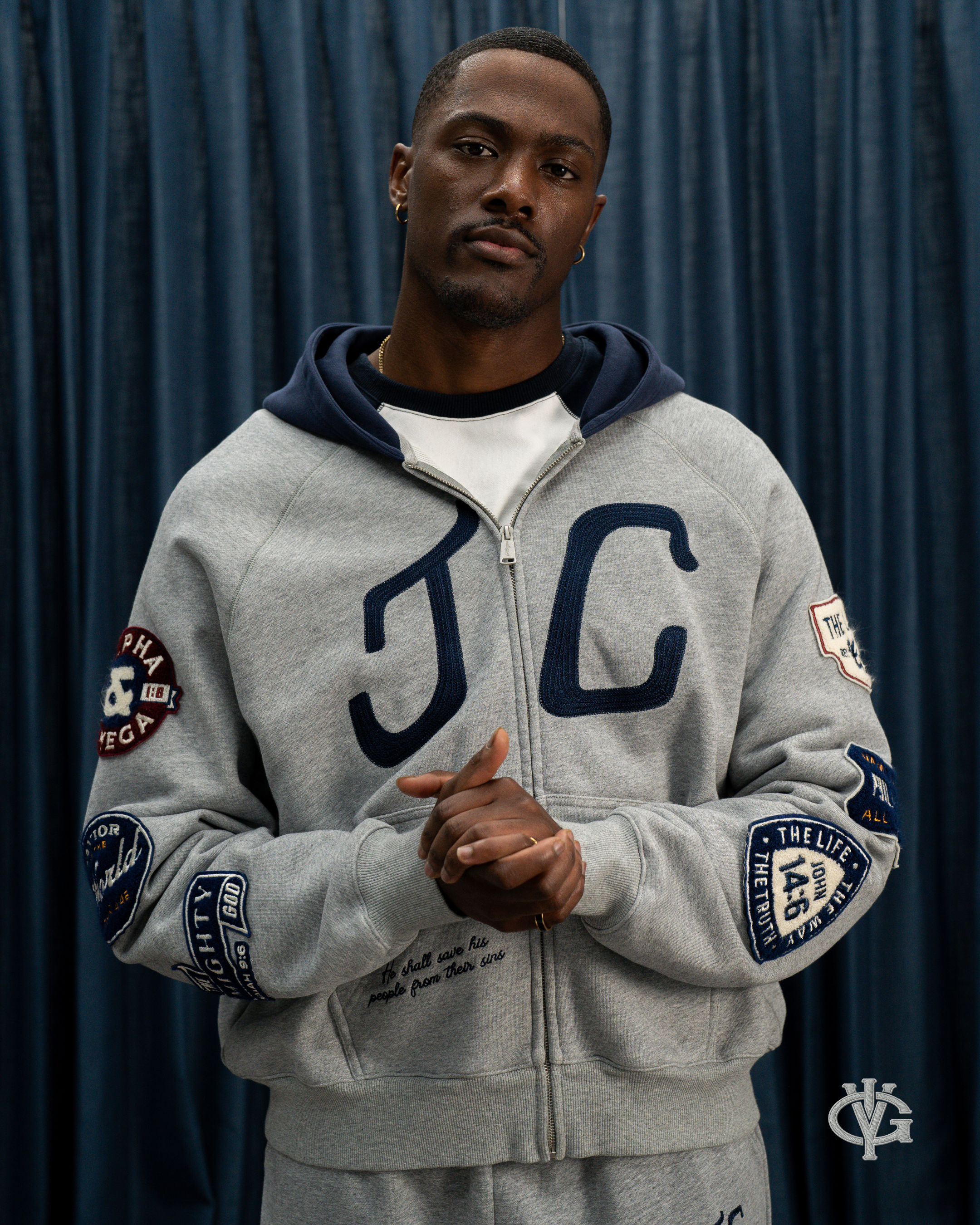 "JC" CHENILLE PATCH HOODIE