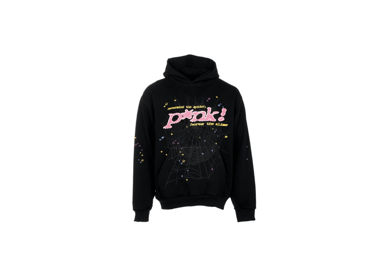 Sp5der P*NK Hoodie Black