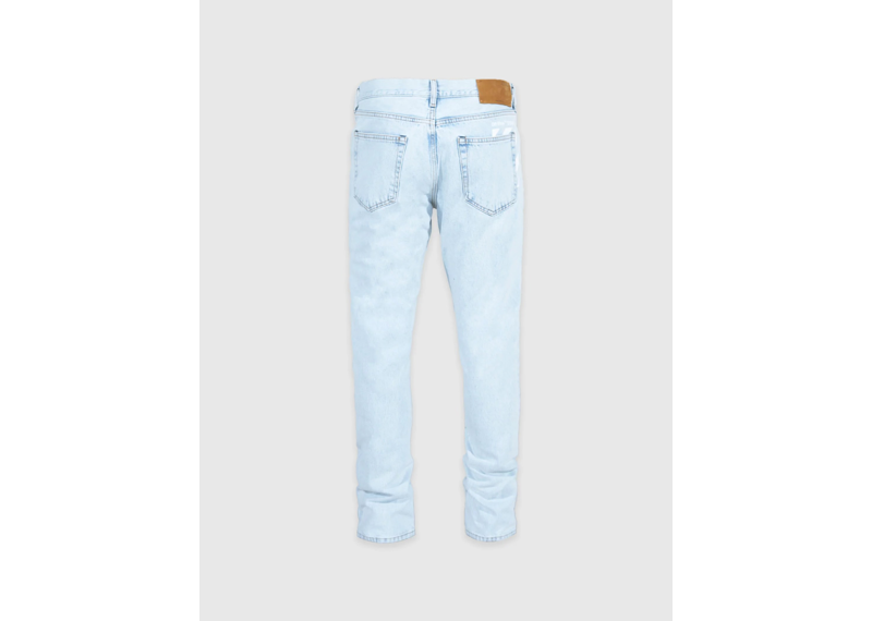 Off-White Diagonal Pocket Skinny Jean Light Wash