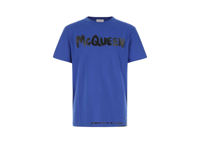 Alexander McQueen Logo Tee Blue/Black