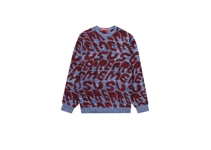 Supreme Stacked Sweater Blue