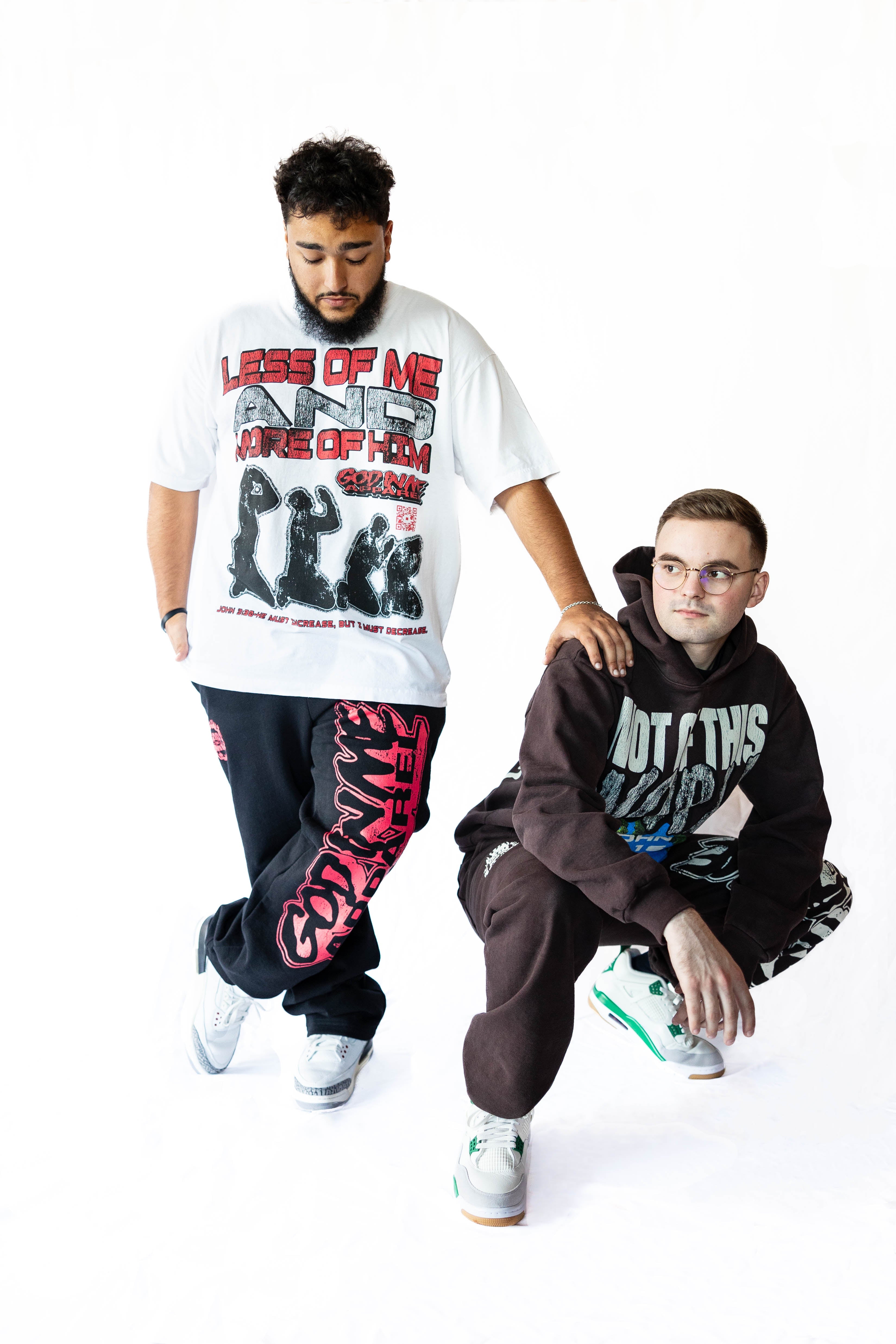 LESS OF ME AND MORE HIM S/S TEE (WHITE)