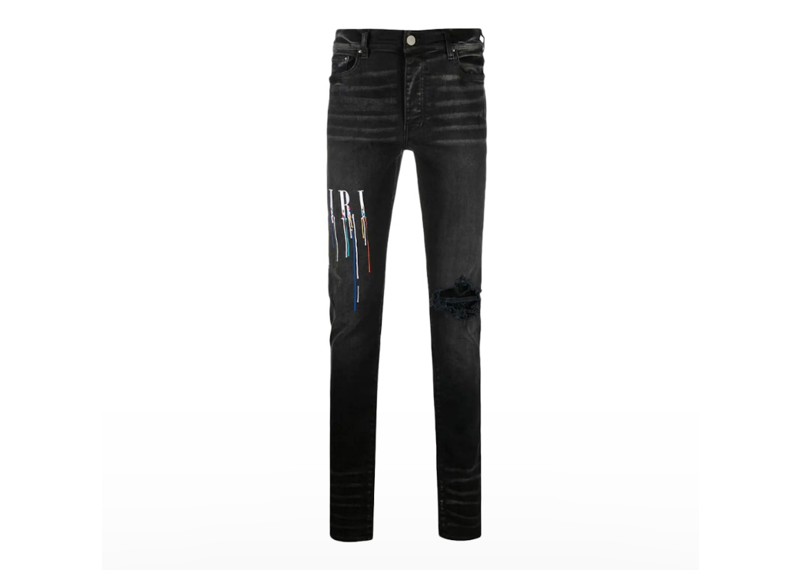 Amiri Paint Drip Skinny Jeans