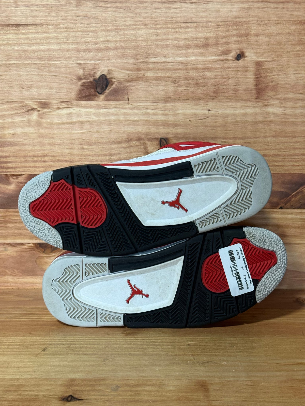 Jordan 4 Retro Red Cement (GS) - Size 7Y