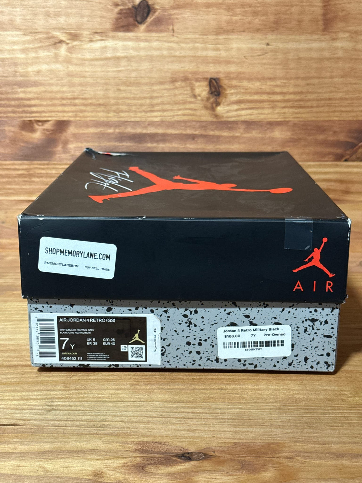 Jordan 4 Retro Military Black (GS)