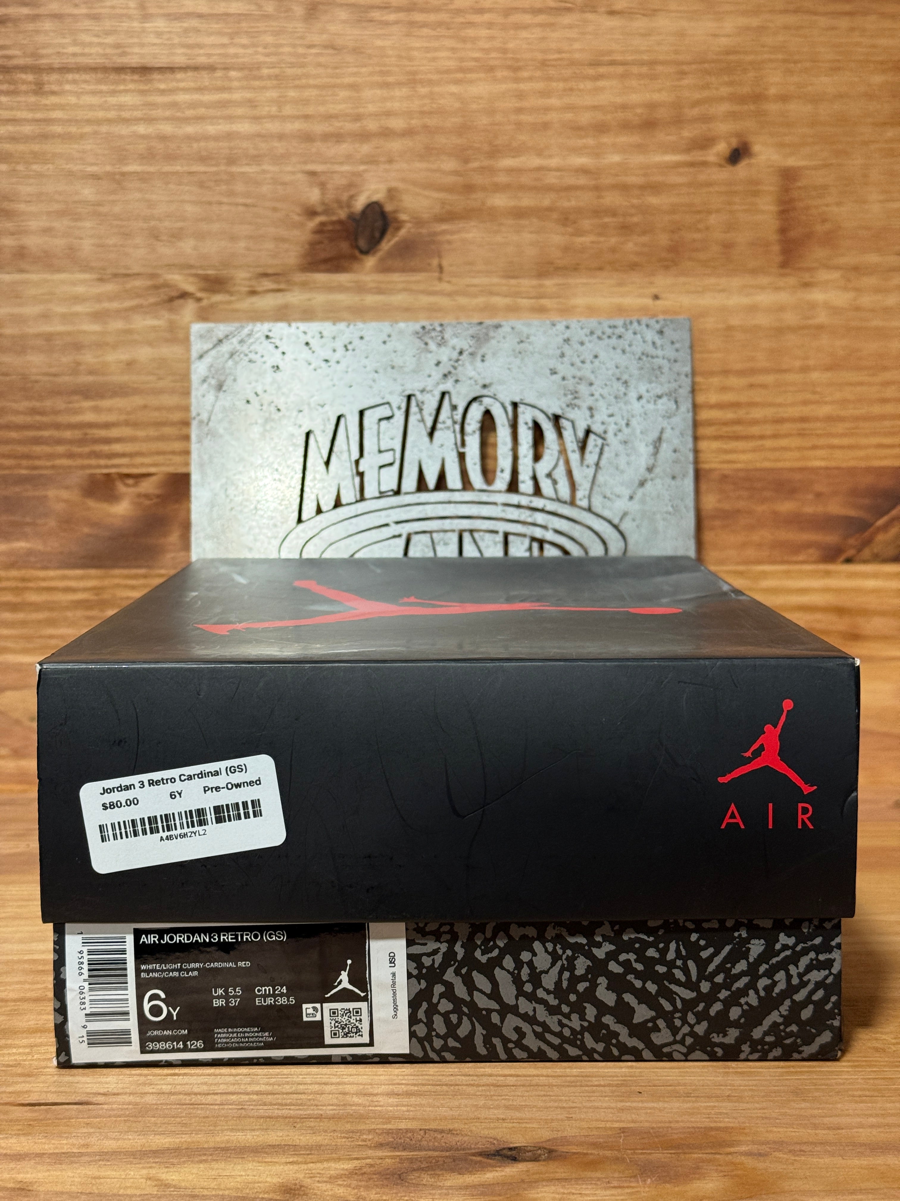 Jordan 3 Retro Cardinal (GS)