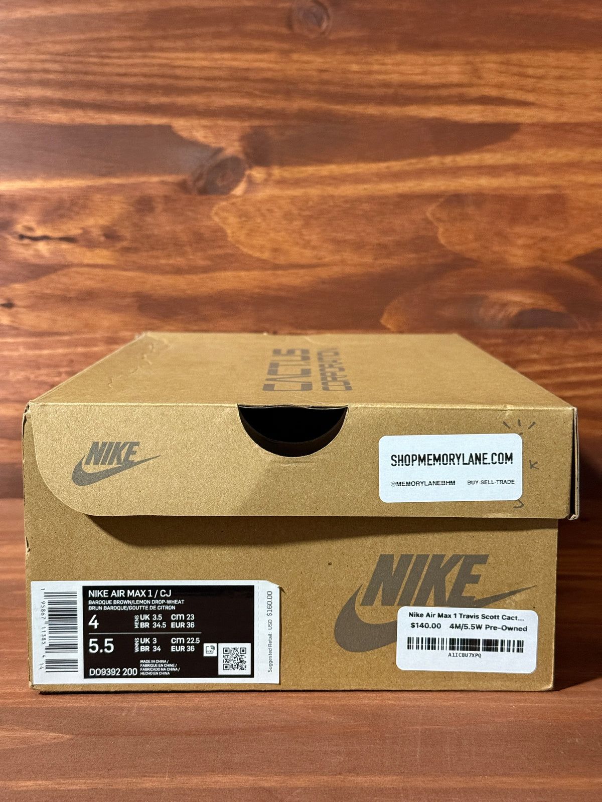 Nike Air Max 1 Travis Scott Cactus Jack Baroque Brown