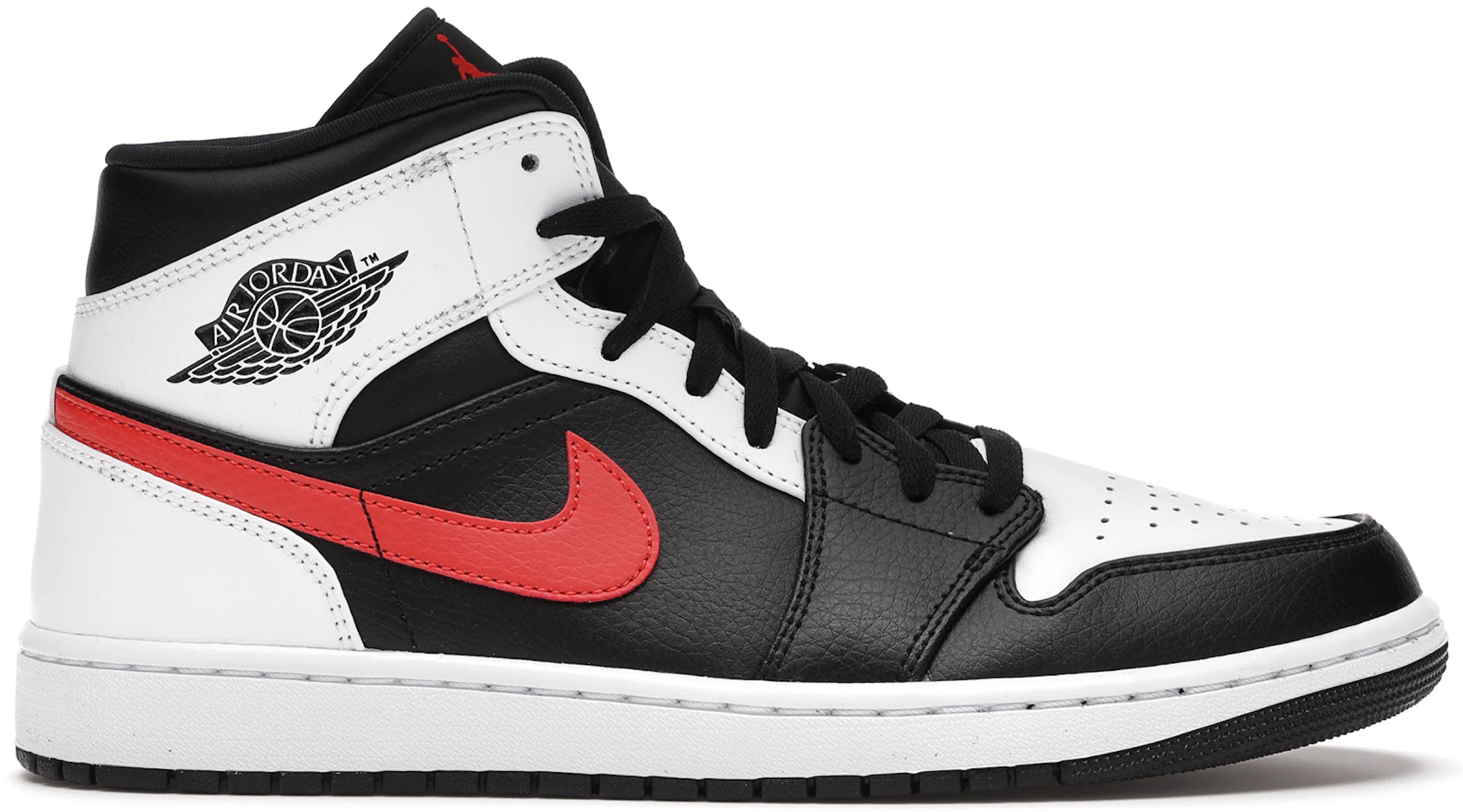 Jordan 1 Mid Black Chile Red White