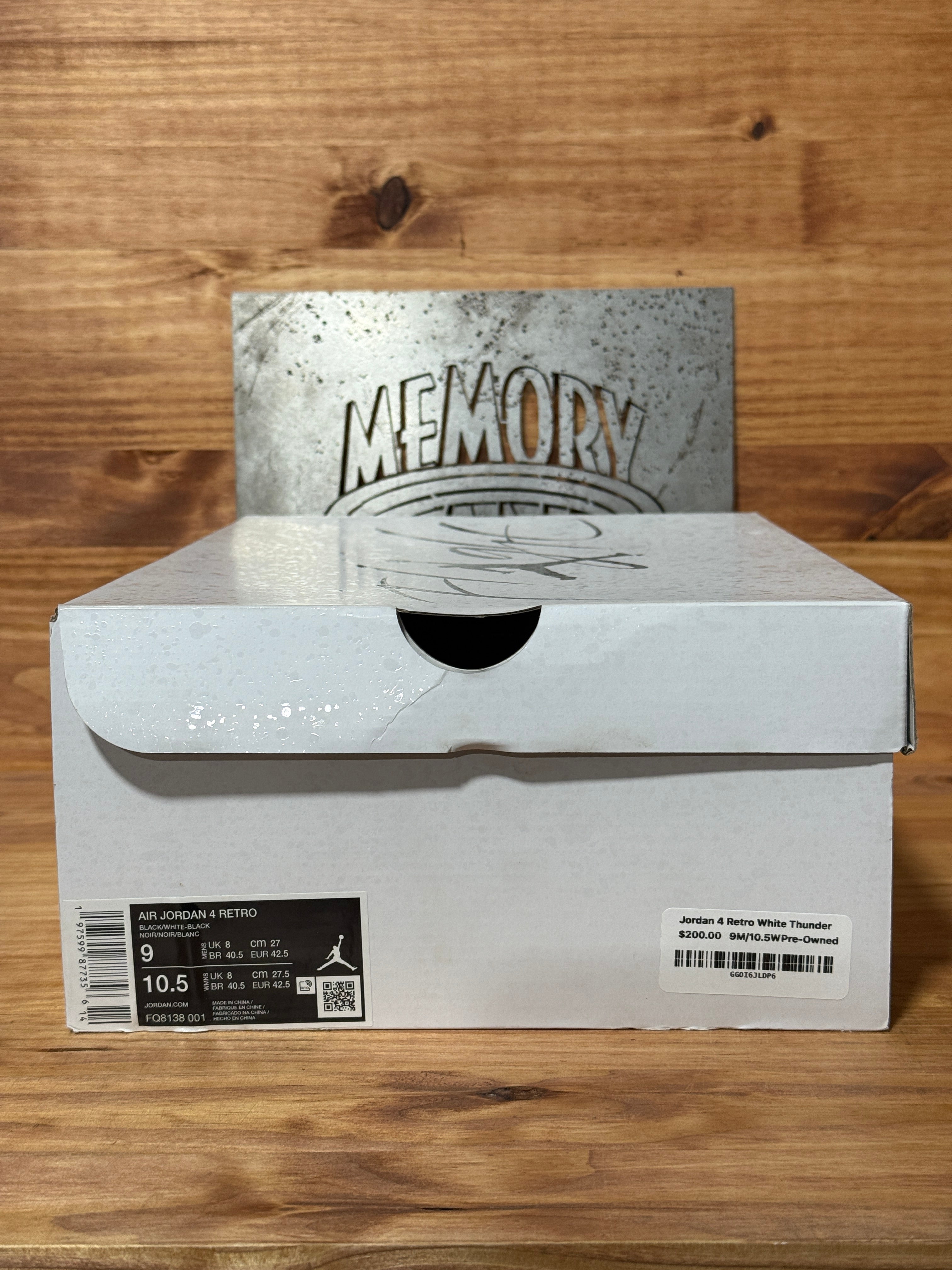 Jordan 4 Retro White Thunder