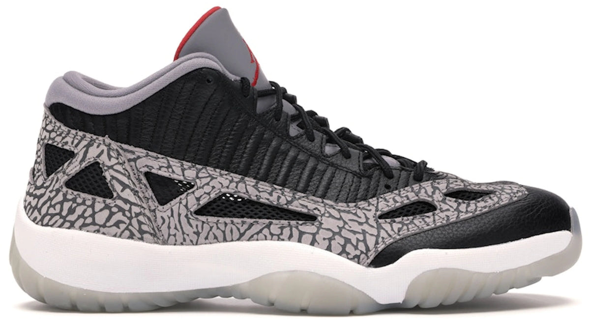 Jordan 11 Retro Low IE Black Cement - Size 9.5