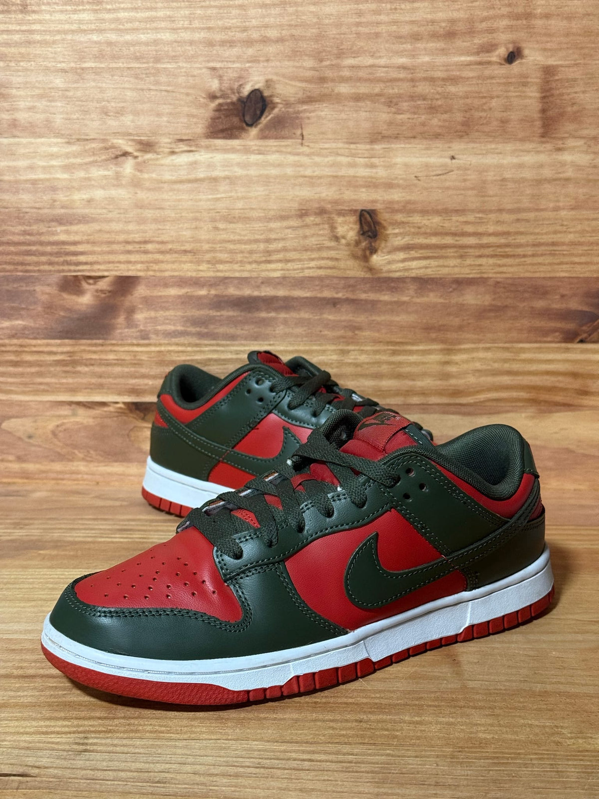 Nike Dunk Low Mystic Red Cargo Khaki - Size 7.5