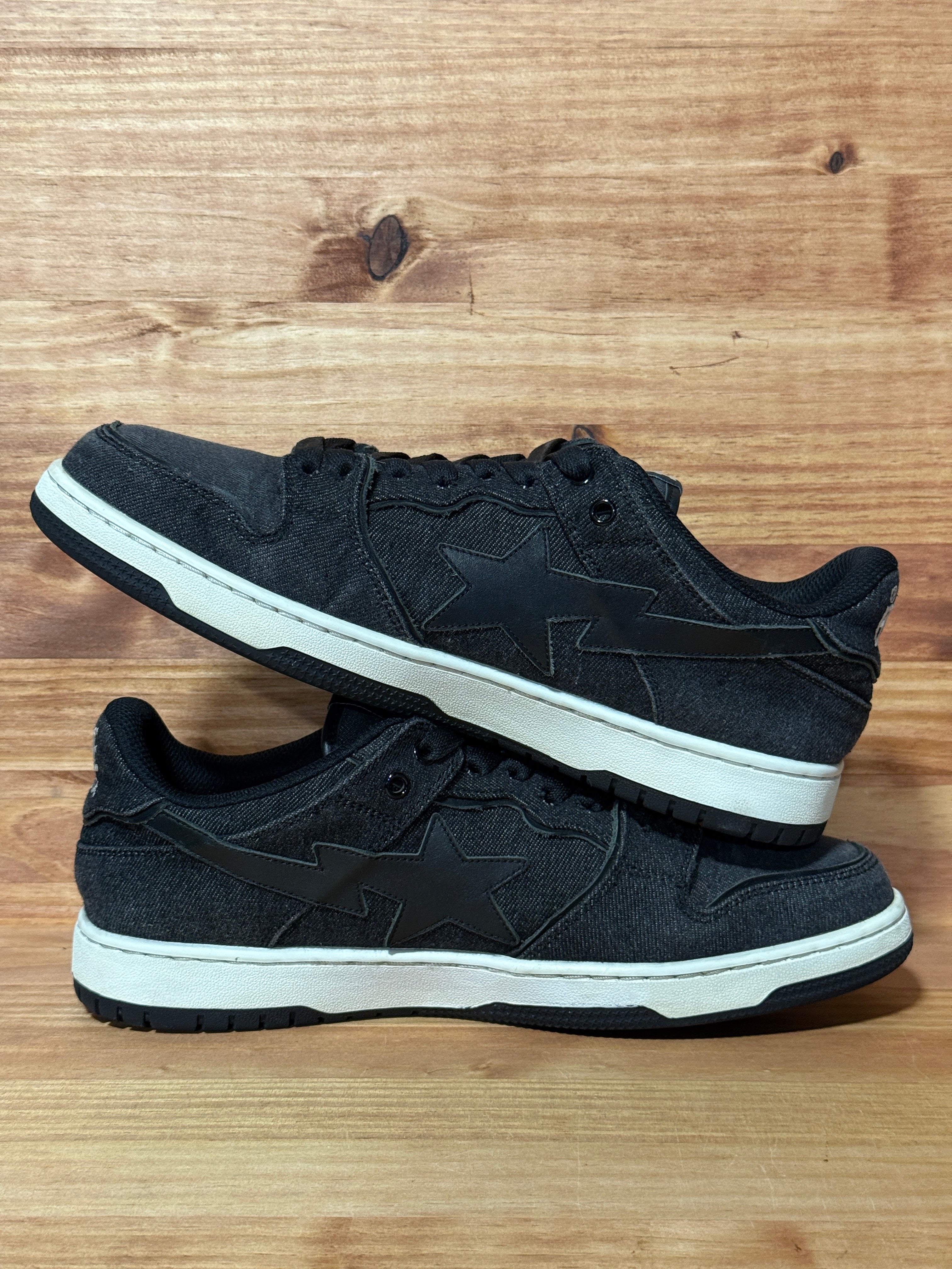 A Bathing Ape Sk8 Sta Black Denim