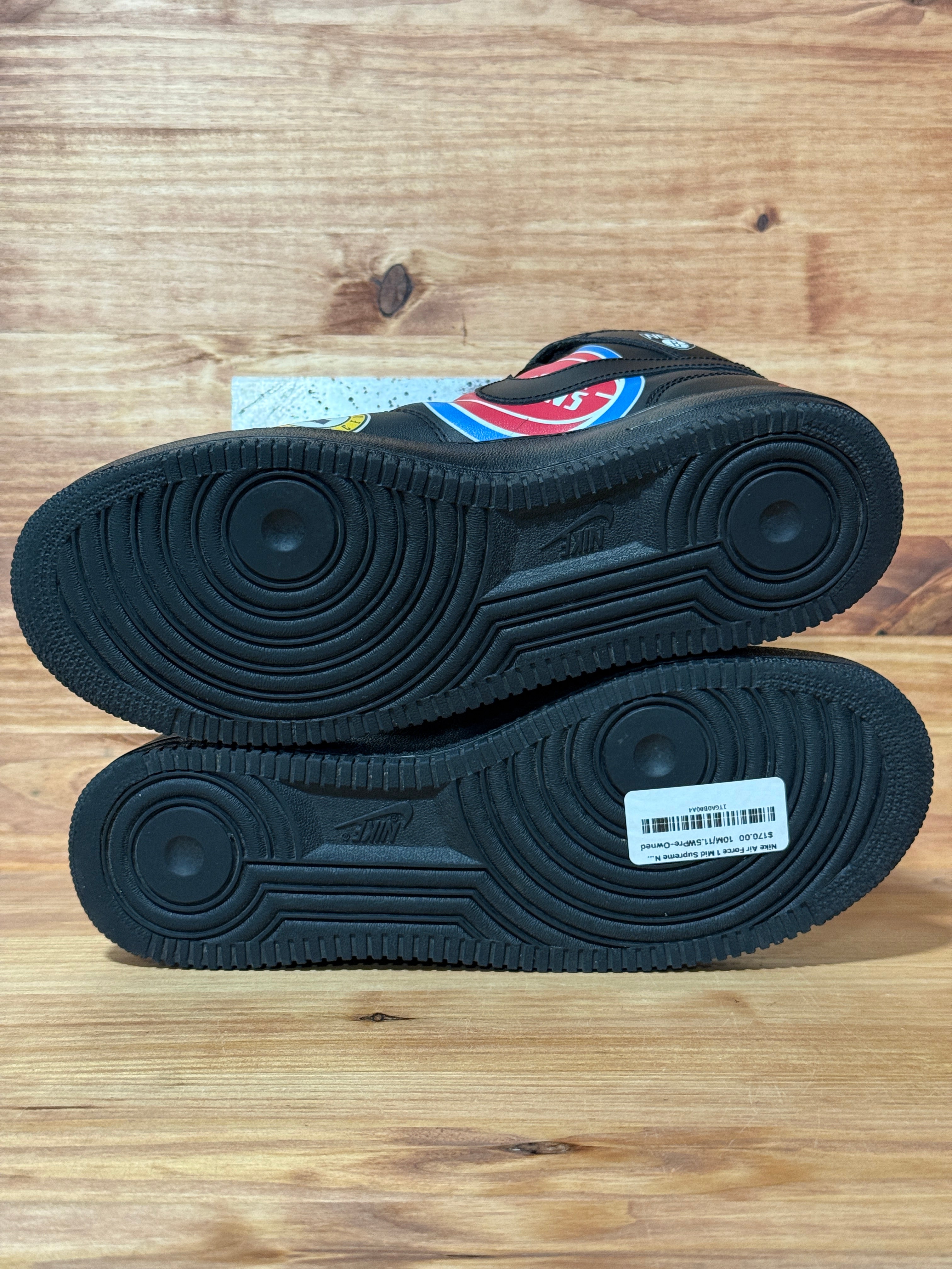 Nike Air Force 1 Mid Supreme NBA Black
