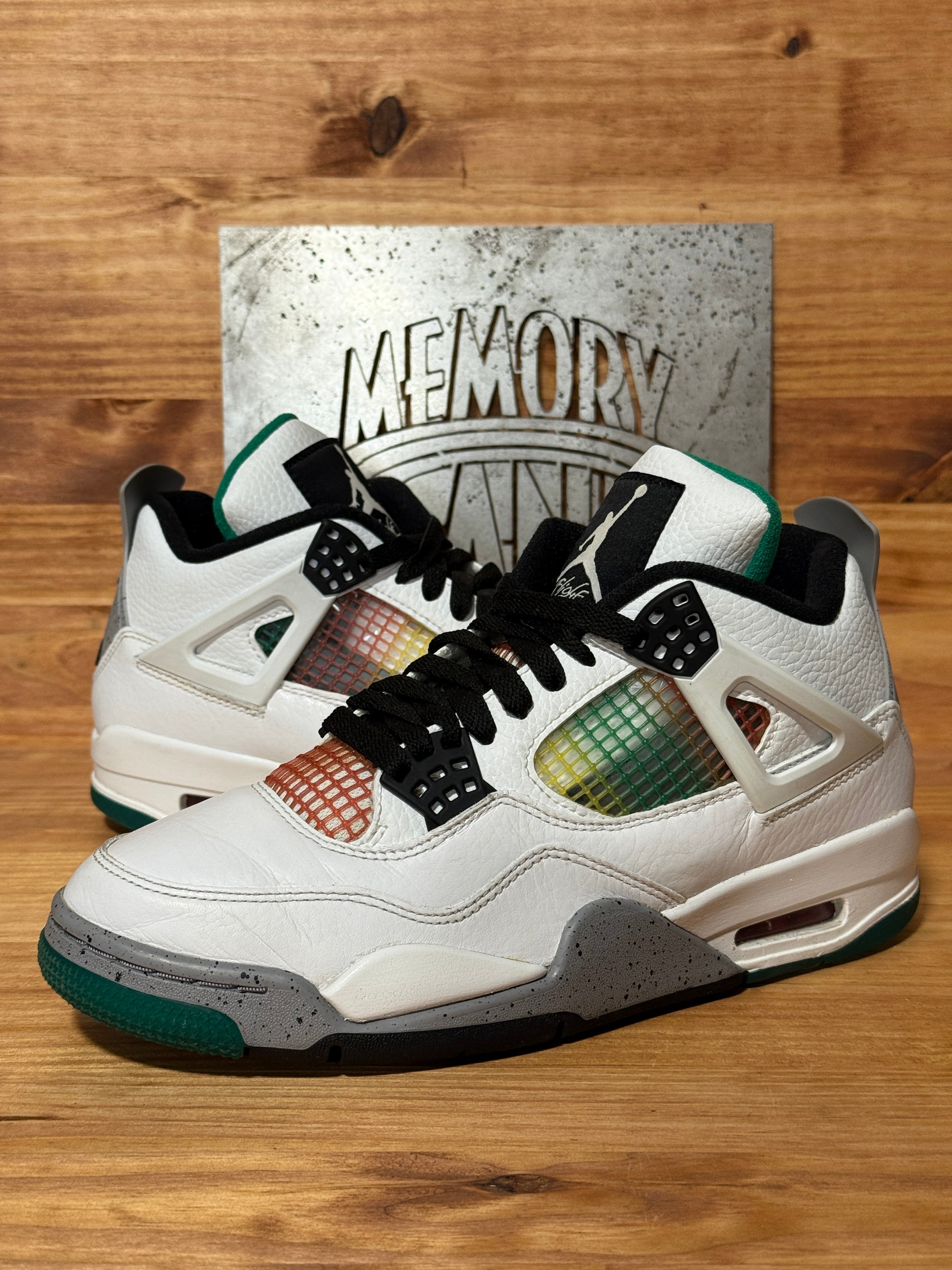 Jordan 4 Retro Lucid Green Rasta (Women's)