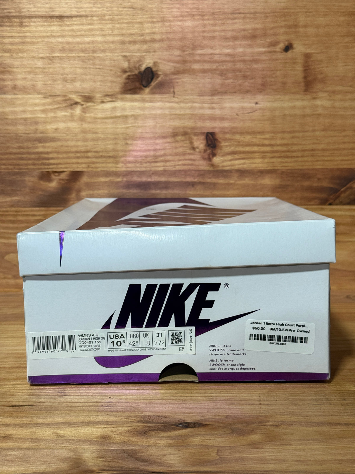 Jordan 1 Retro High Court Purple (Women's)