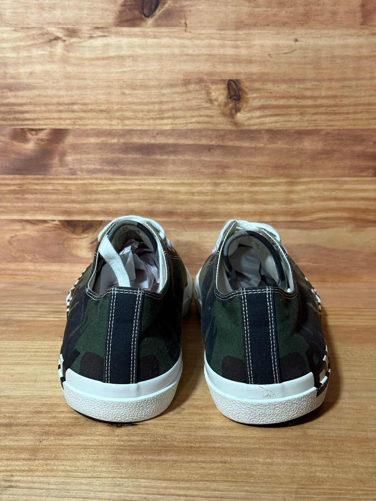 Burberry Logo-print Lace-up Sneaker Green Camo - Size 12