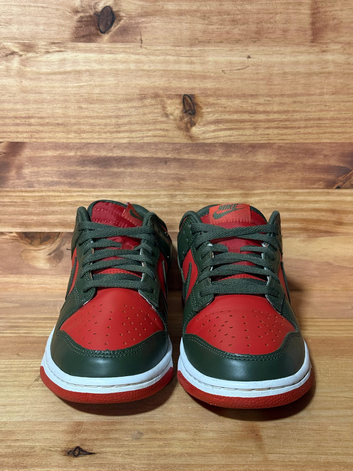 Nike Dunk Low Mystic Red Cargo Khaki - Size 7.5