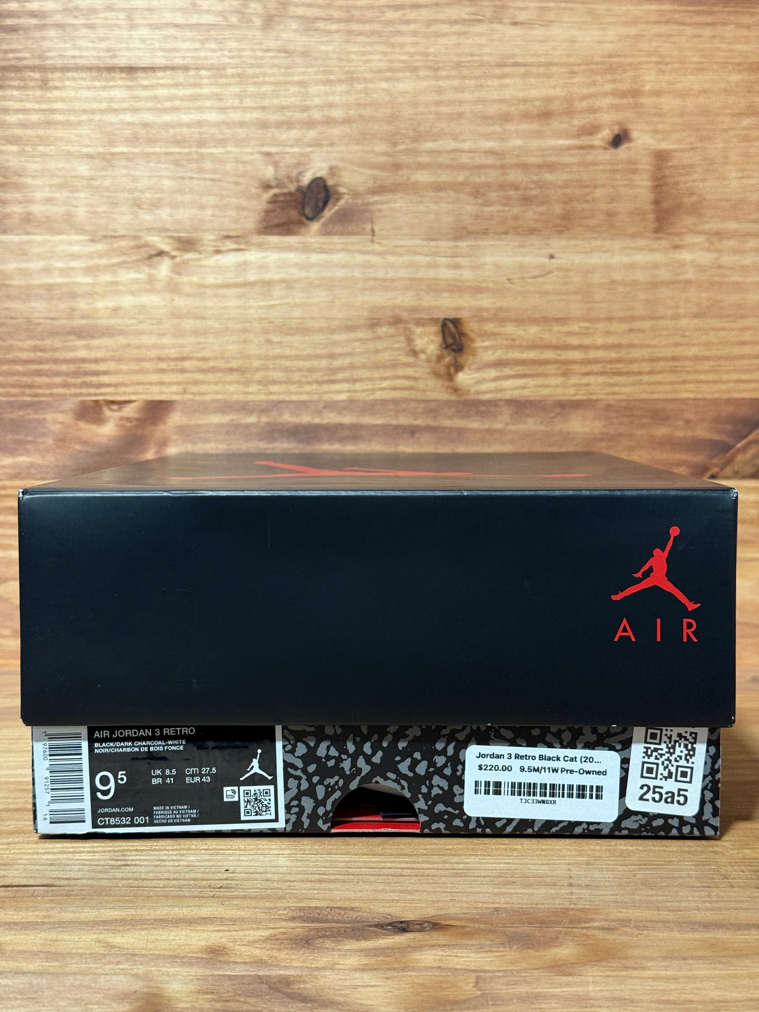 Jordan 3 Retro Black Cat (2025)