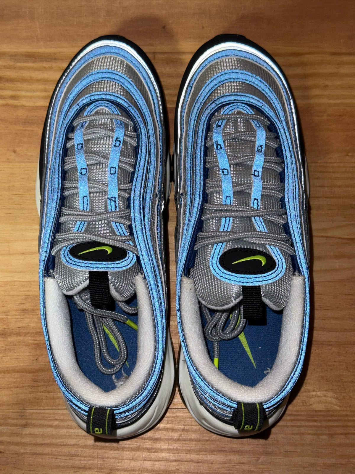 Nike Air Max 97 OG Atlantic Blue Voltage Yellow - Size 8.5