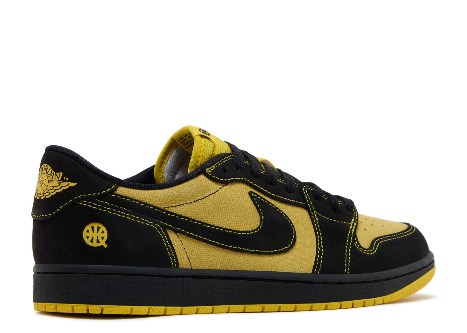 Quai 54 x Air Jordan 1 Retro Low OG Black Tour Yellow Red