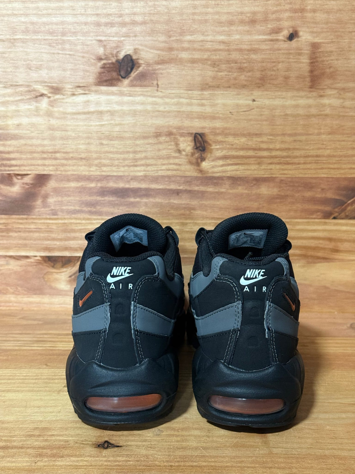 Nike Air Max 95 Black Grey Safety Orange - Size 9