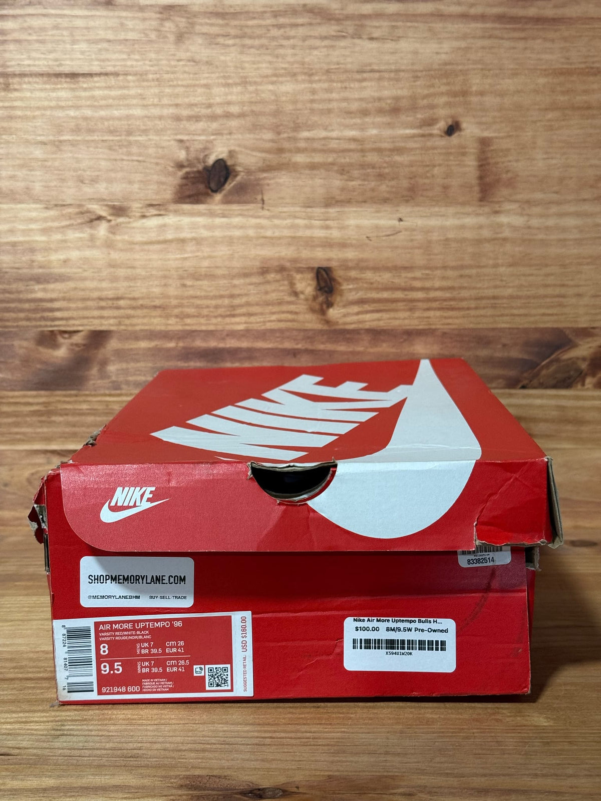 Nike Air More Uptempo Bulls Hoops Pack - Size 8