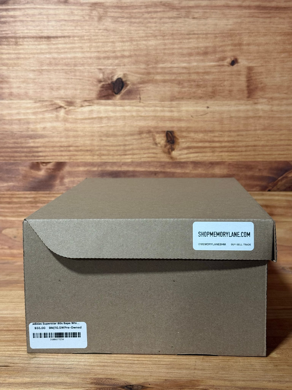 adidas Superstar 80s Bape White Black - Size 9