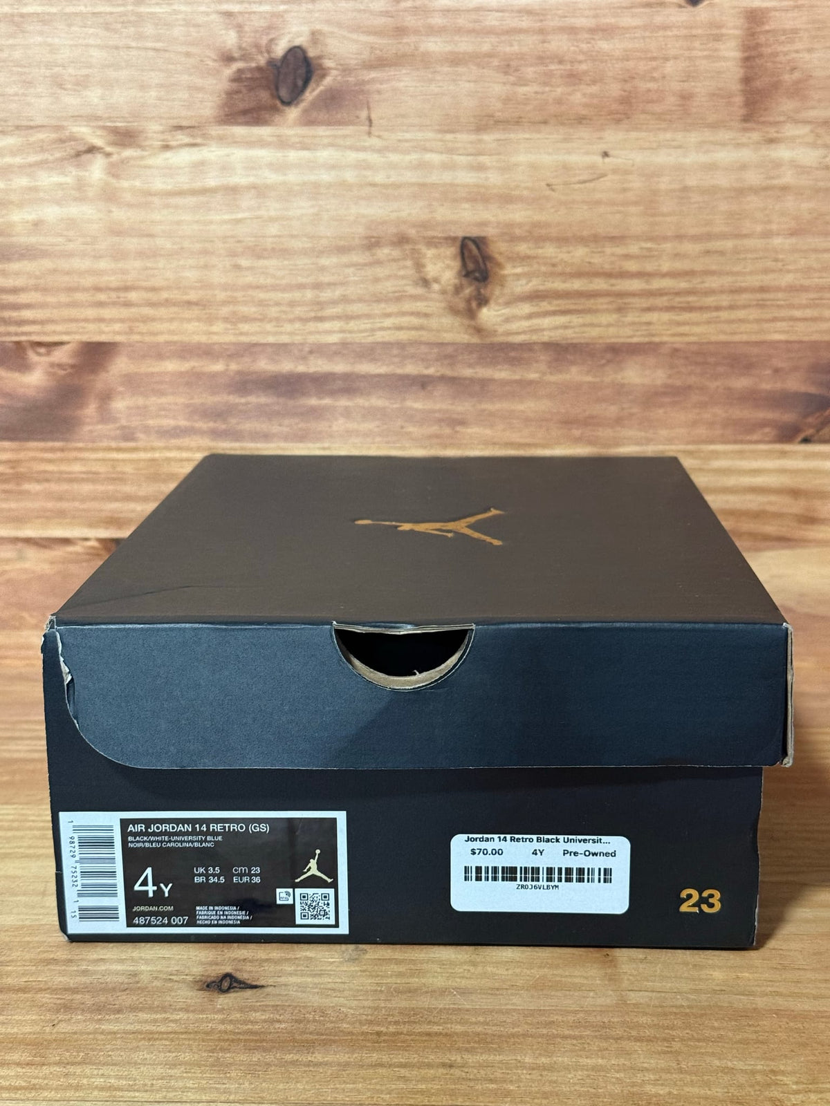 Jordan 14 Retro Black University Blue (2026) (GS) - Size 4Y