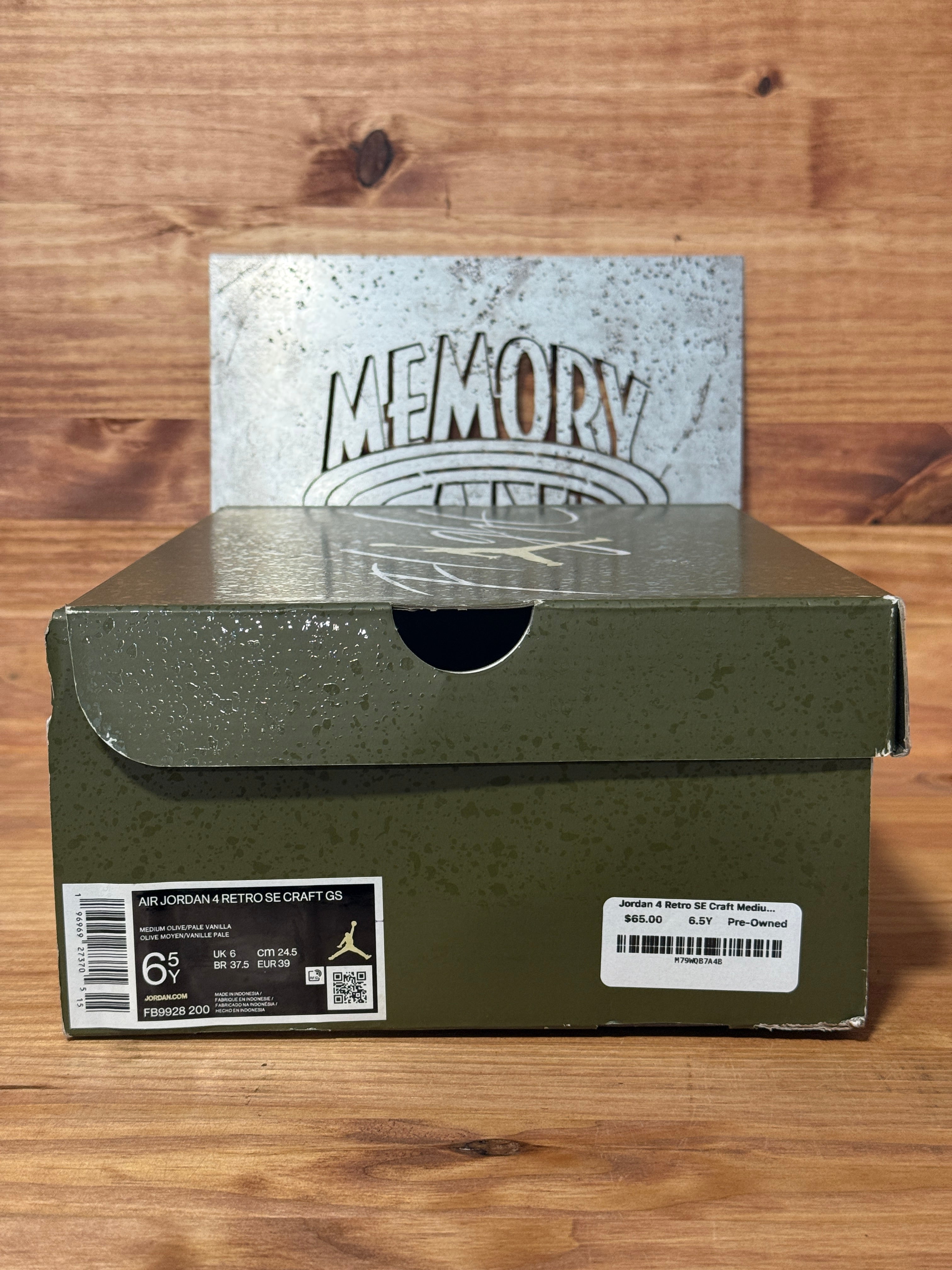 Jordan 4 Retro SE Craft Medium Olive (GS)