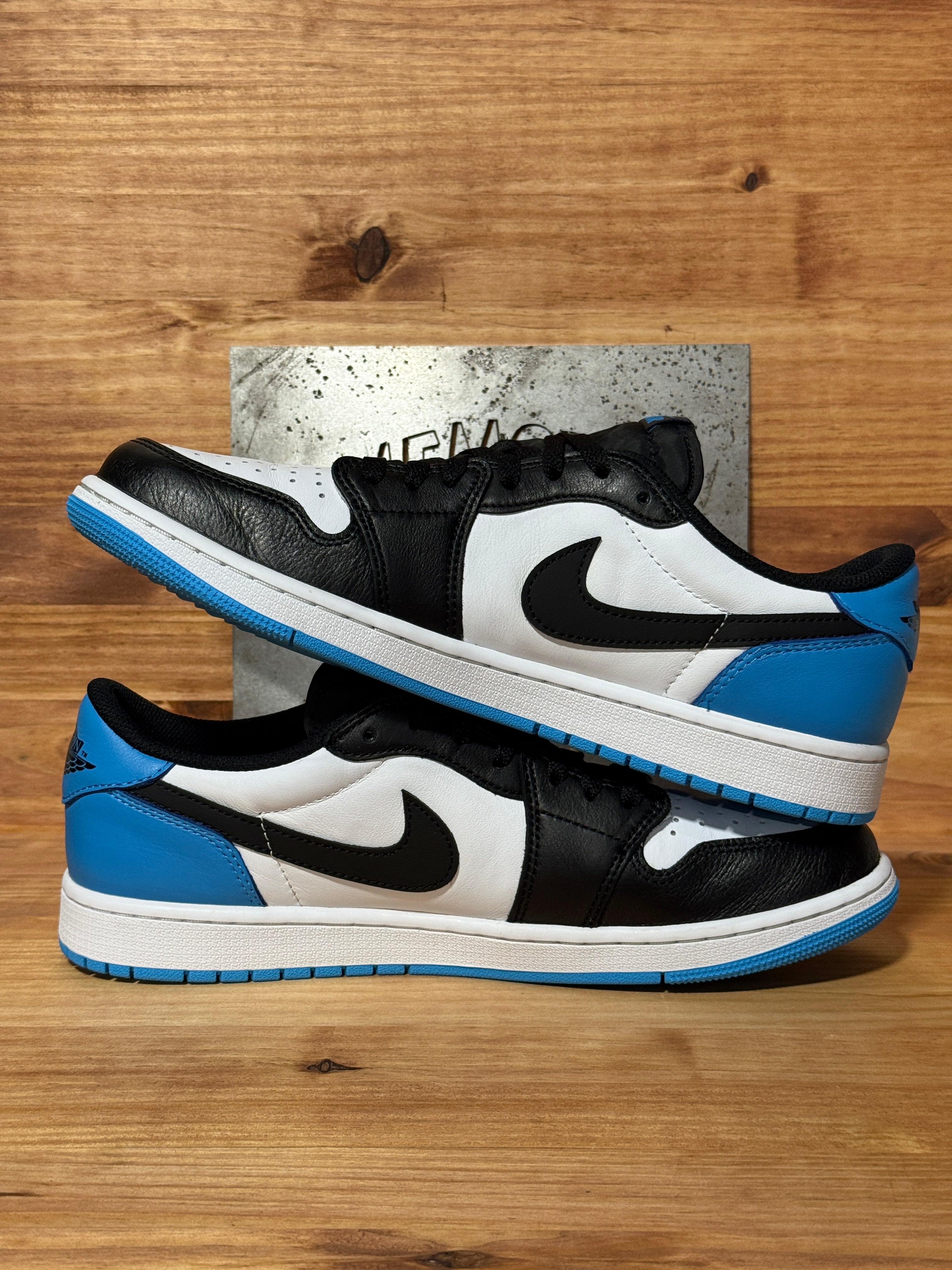 Jordan 1 Retro Low OG Black Dark Powder Blue