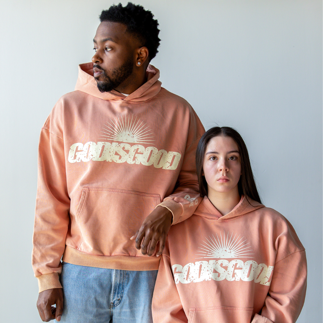 GOD IS GOOD HOODIE (SALMON)