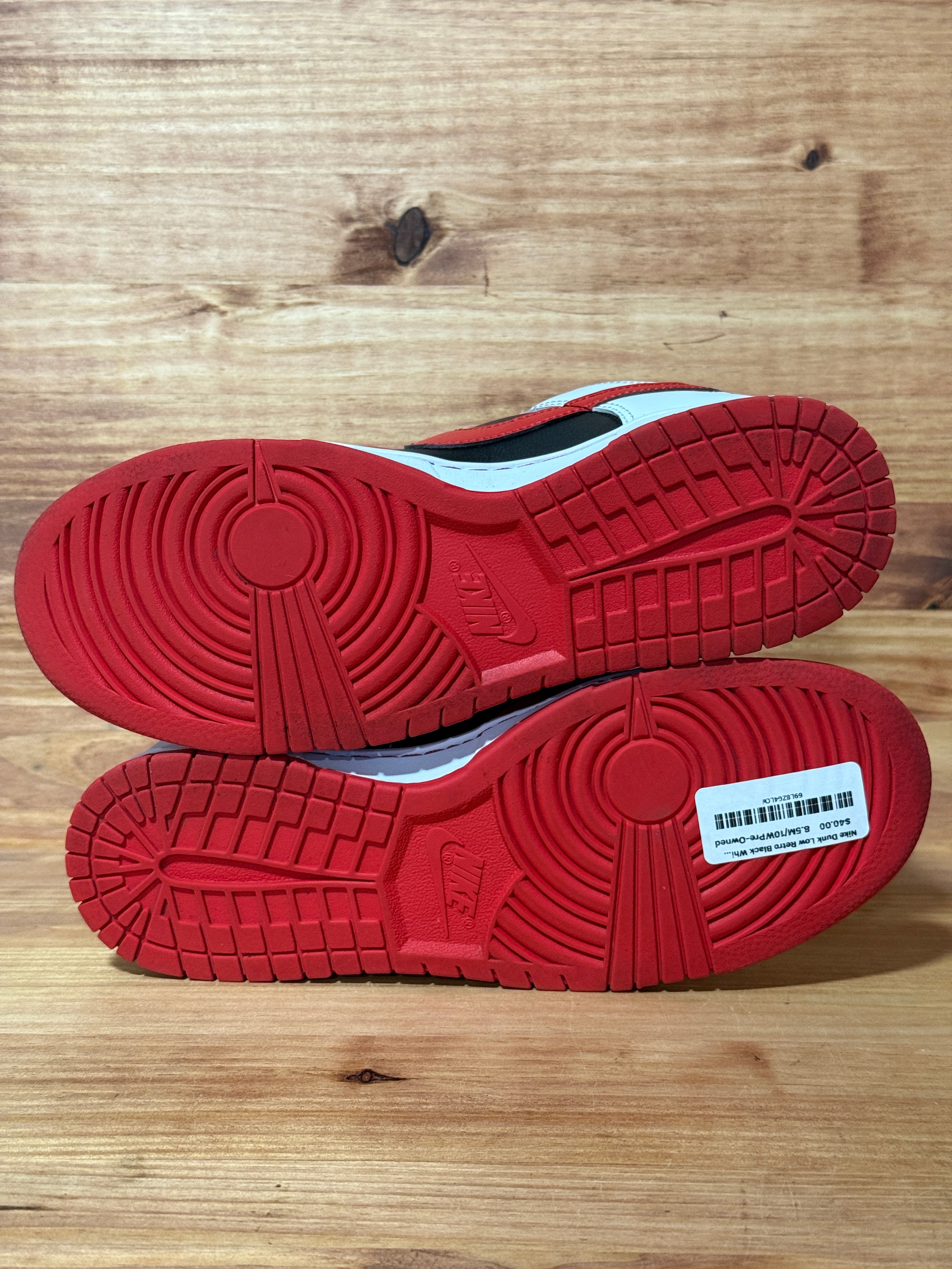 Nike Dunk Low Retro Black White University Red