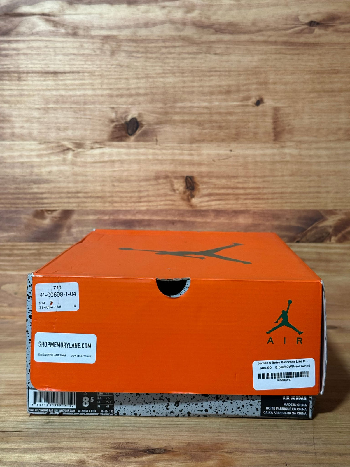 Jordan 6 Retro Gatorade Like Mike White - Size 8.5