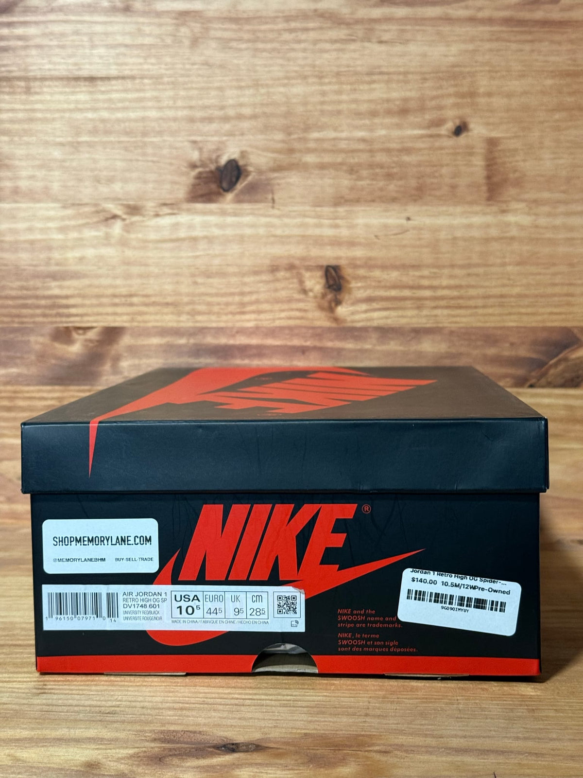 Jordan 1 Retro High OG Spider-Man Across the Spider-Verse - Size 10.5