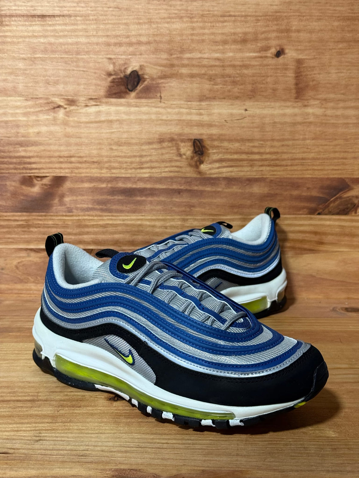 Nike Air Max 97 OG Atlantic Blue Voltage Yellow - Size 8.5