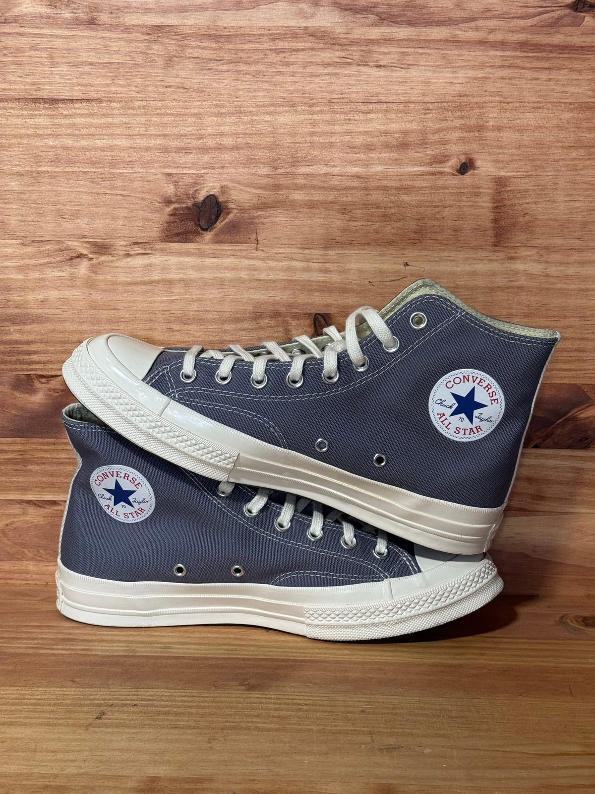 Converse Chuck Taylor All Star 70 Hi Comme des Garcons PLAY Grey - Size 9