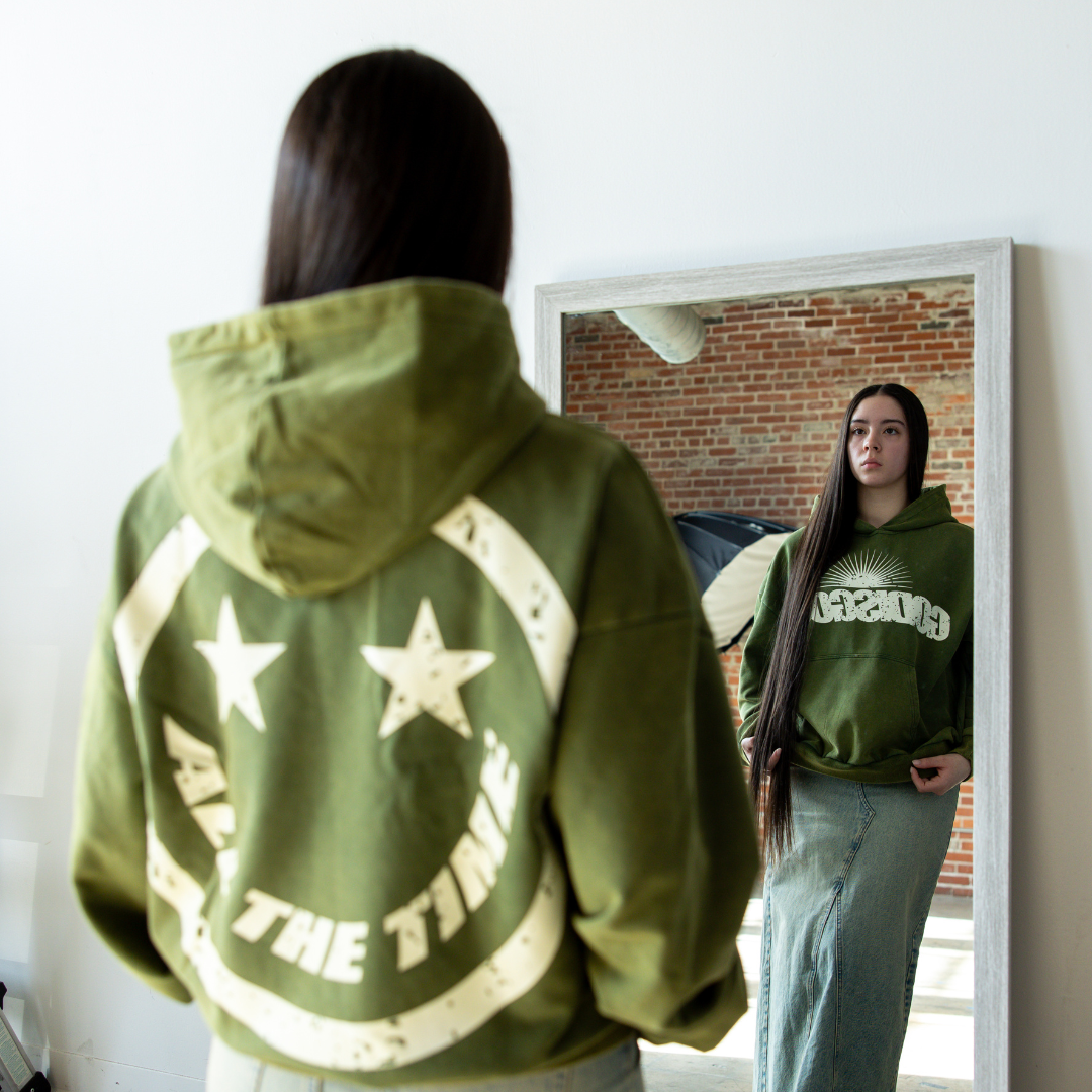 GOD IS GOOD HOODIE (MOSS GREEN)