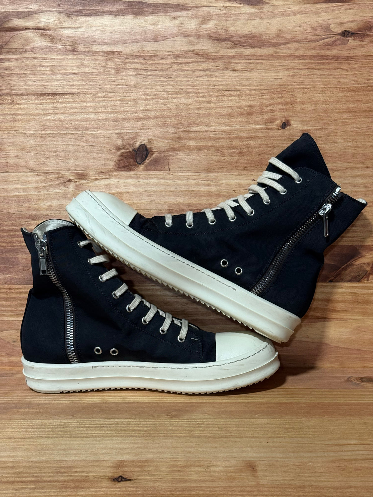 Rick Owens DRKSHDW Fogachine Hi Pentagram Embroidery Black Milk