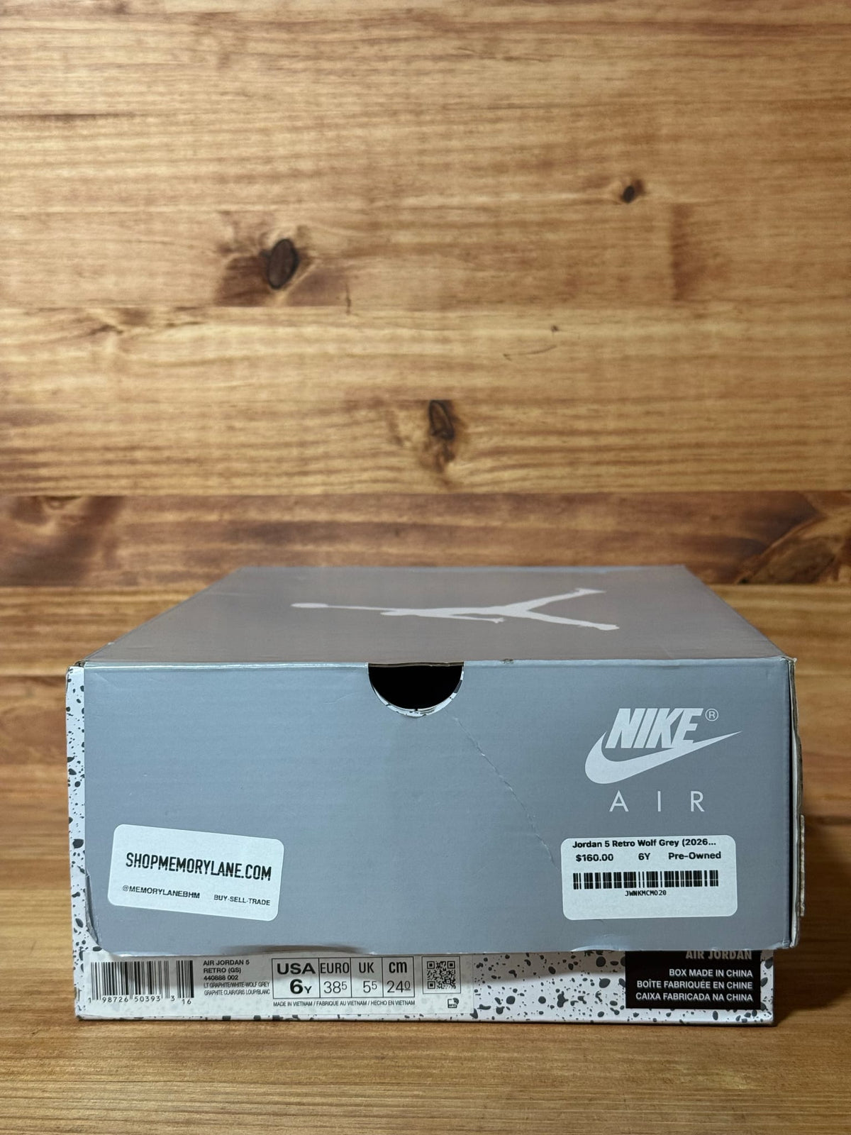 Jordan 5 Retro Wolf Grey (2026) (GS) - Size 6Y