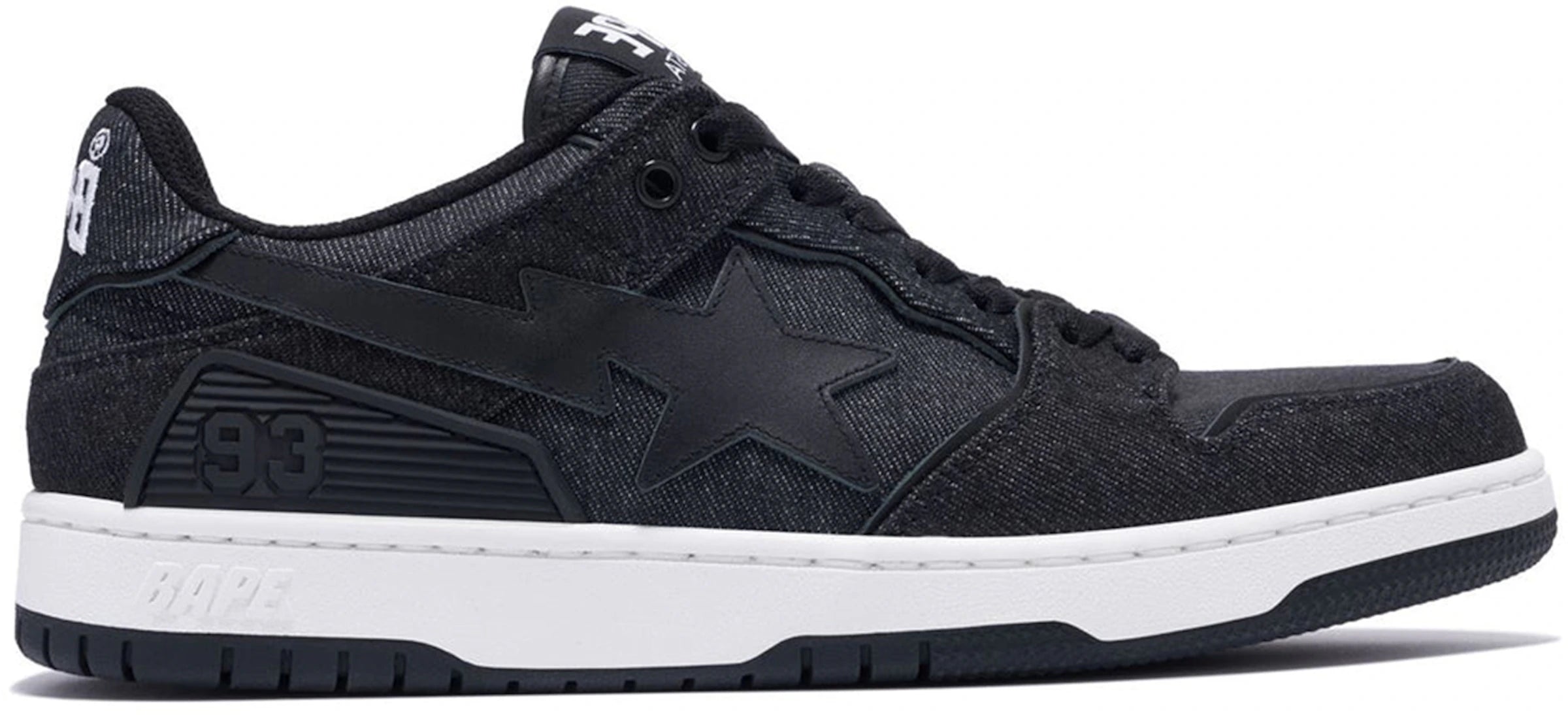 A Bathing Ape Sk8 Sta Black Denim