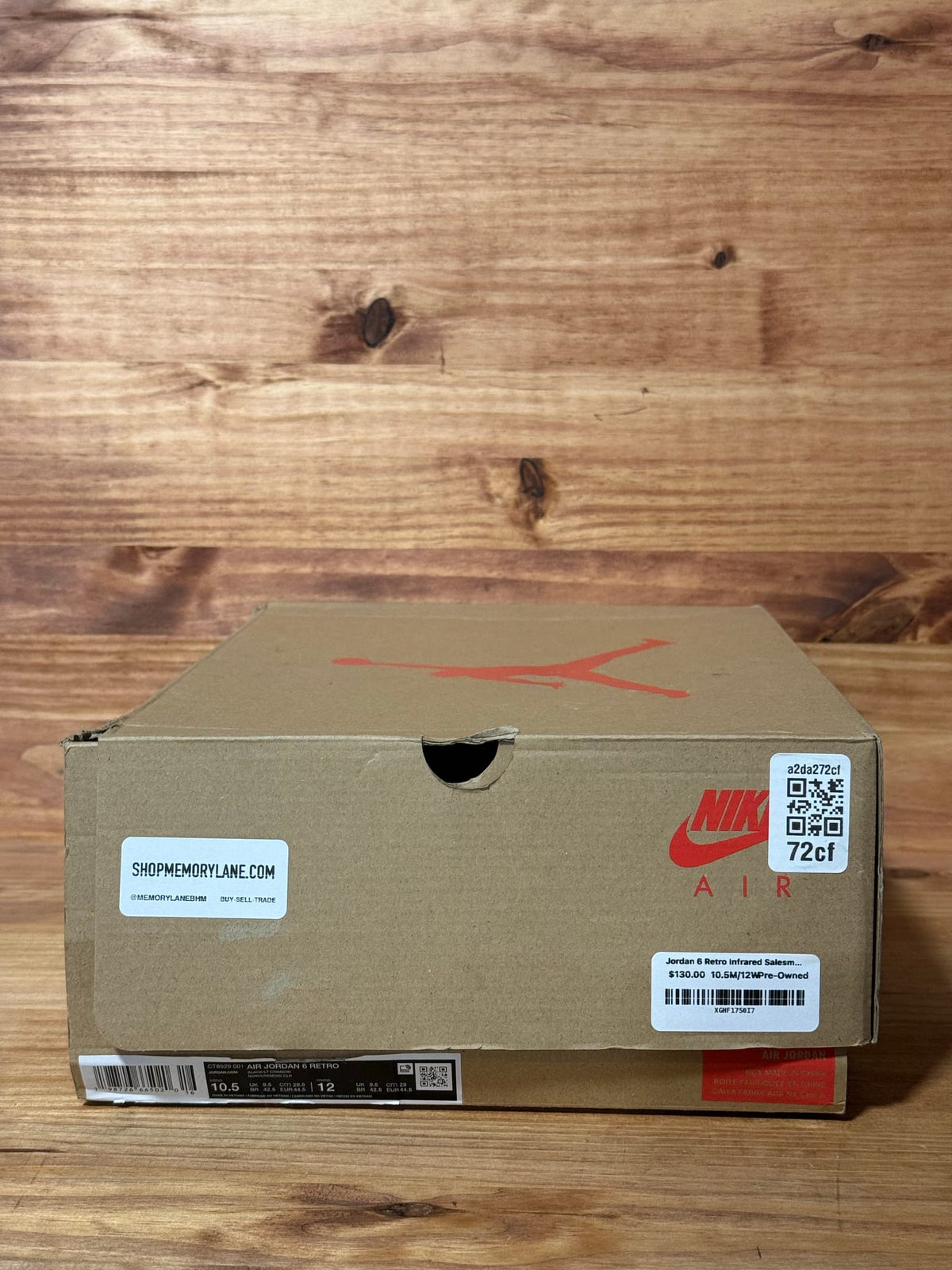 Jordan 6 Retro Infrared Salesman - Size 10.5