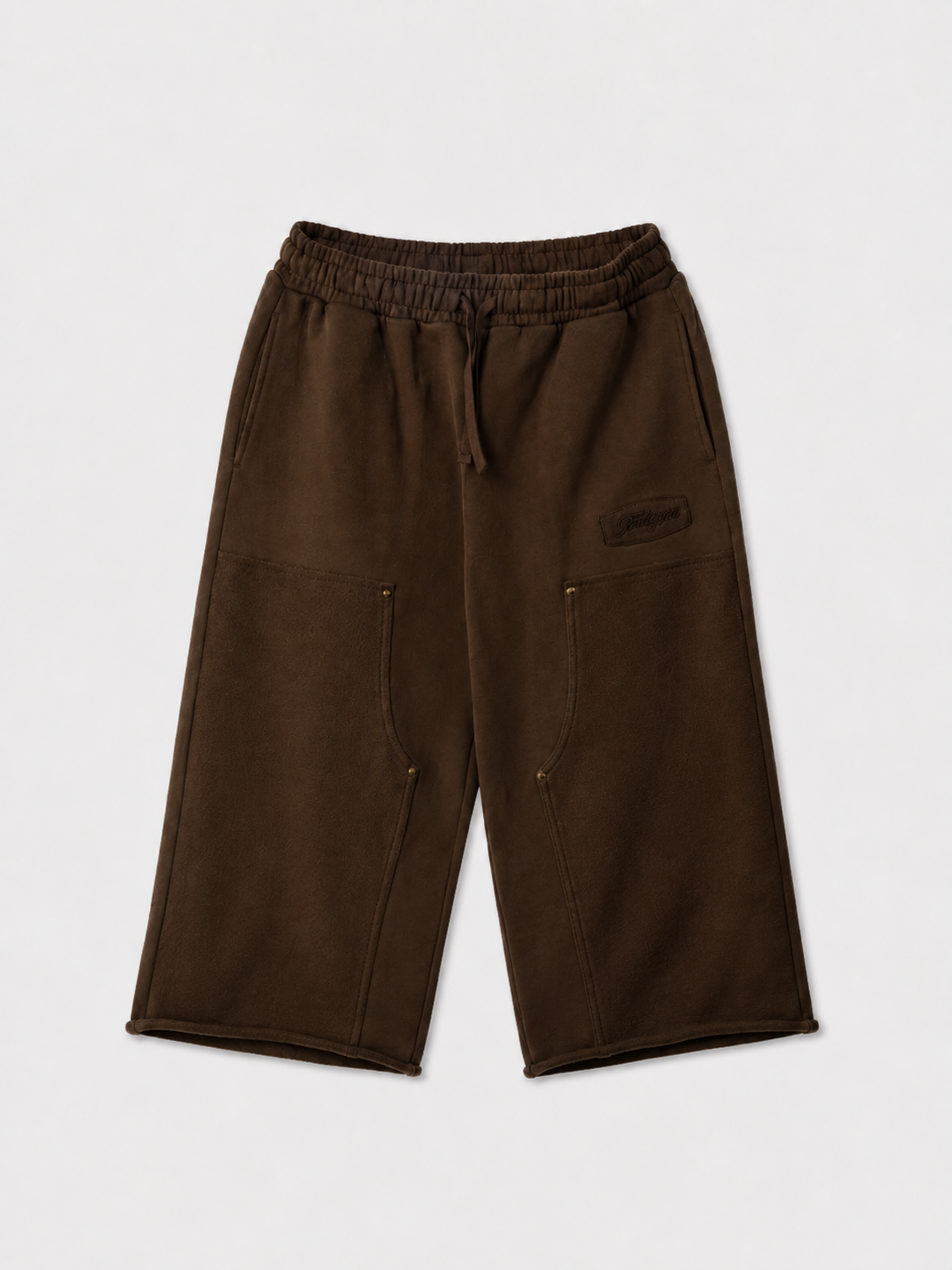 "CARPENTER " BROWN 3/4  SWEAT SHORTS